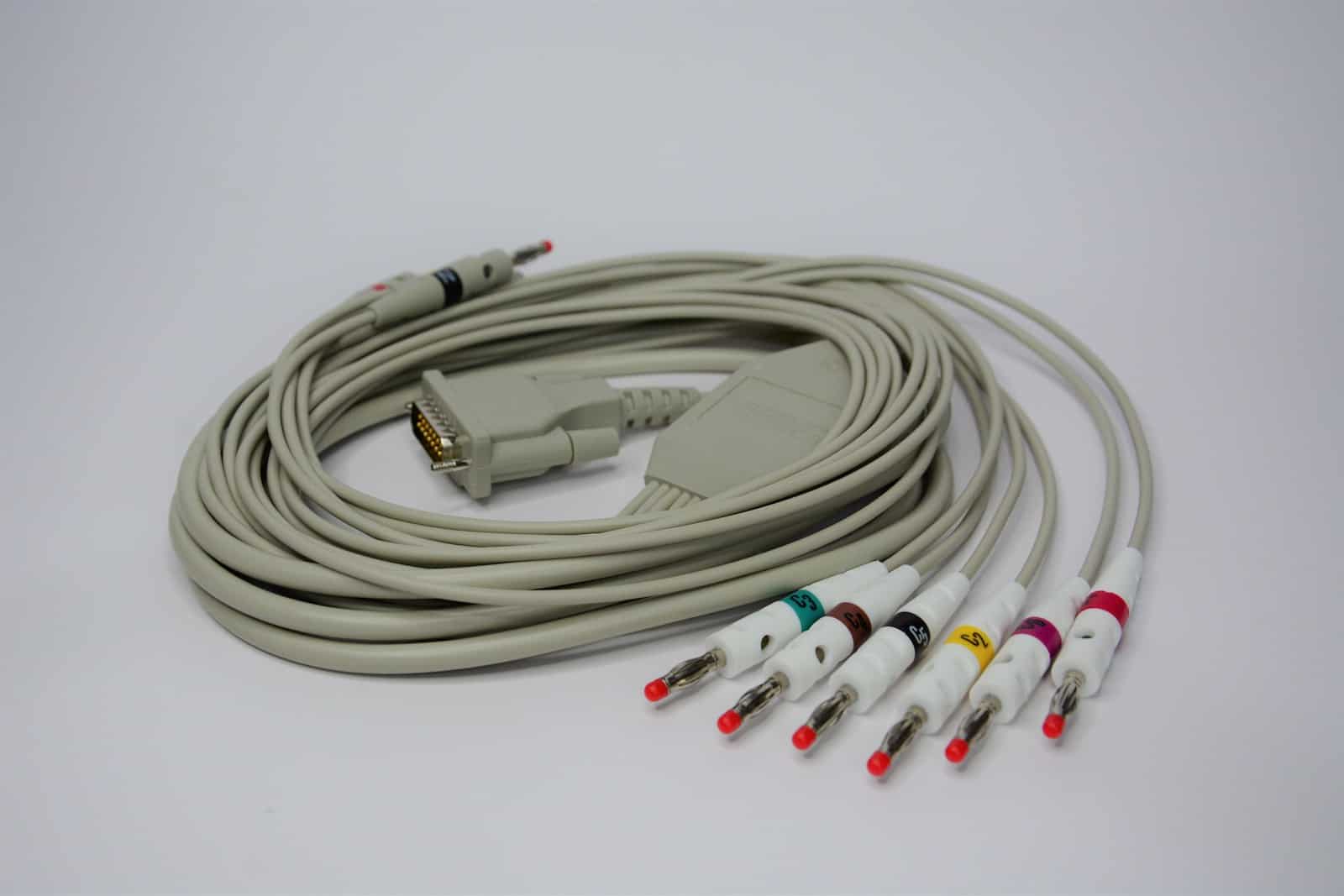 10 Wire Patient Cable IEC 2m Banana Plug Type Schiller